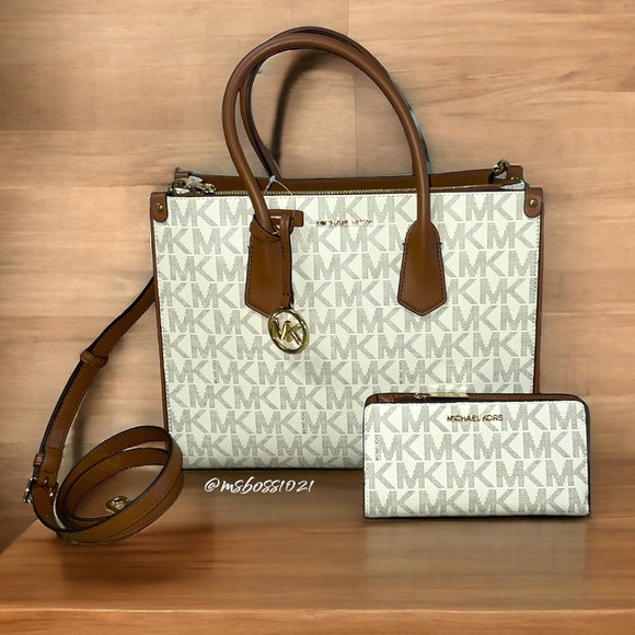MICHAEL KORS Maple Lg Satchel+Wallet in Vanilla BRAND NEW W/TAGS